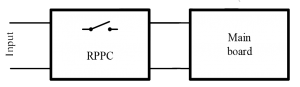 شکل (3) شماتیک مدار محافظت در برابر اتصال معکوس تغذیه